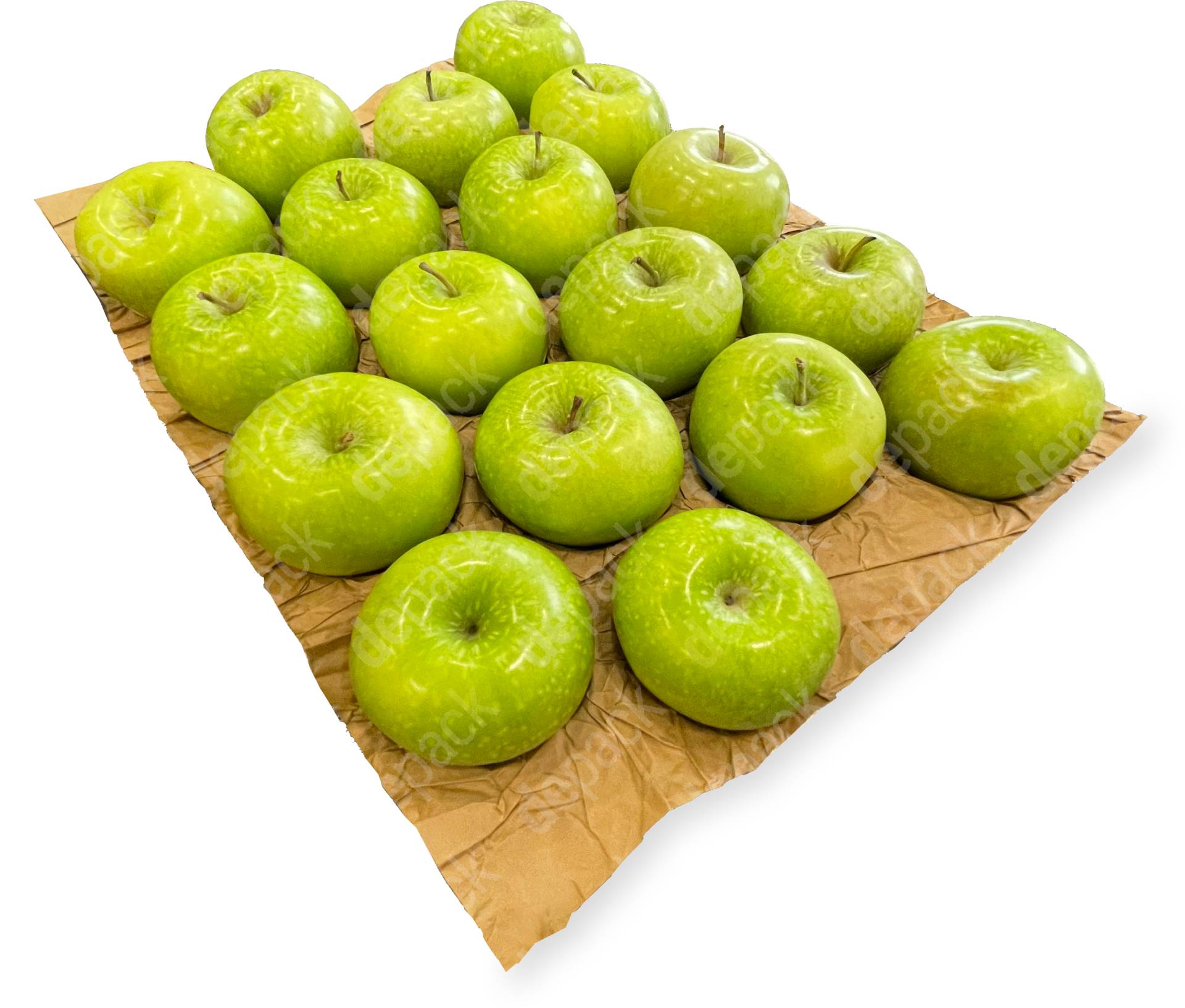 Yeşil elma dolu Depack Ambalaj Kağıt Viyolü